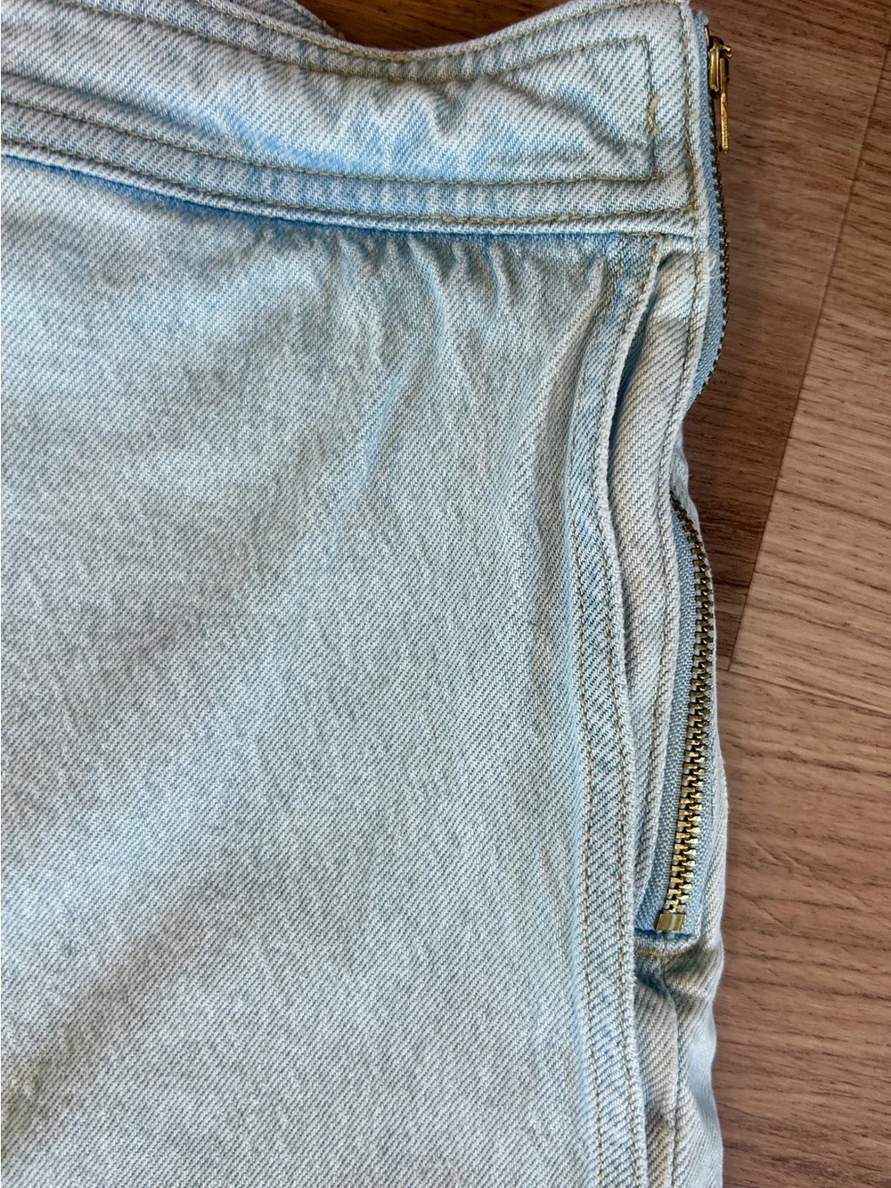 J.Crew Wrap Front Denim Mini Skort Montauk Wash Size 8 - Picture 6 of 15